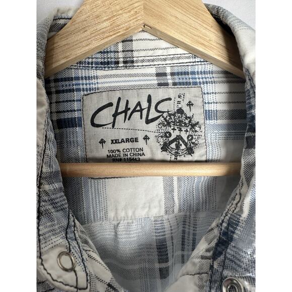 Chals Button Down Mens Sz XXL Pearl Snap western Cowboy Rodeo Cowboycore - Picture 2 of 7